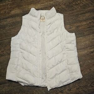 SO White Puffer Vest